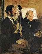 Edgar Degas Artist-s Father and Pagand oil painting